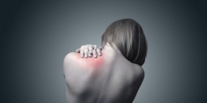 Woman with shoulder pain